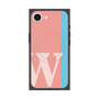 プレミアムスクエアケース with MagSafe［ オリジナル - initial color line - W pink ］