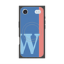 プレミアムスクエアケース with MagSafe［ オリジナル - initial color line - W blue ］