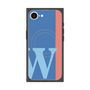 プレミアムスクエアケース with MagSafe［ オリジナル - initial color line - W blue ］