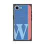 プレミアムスクエアケース with MagSafe［ オリジナル - initial color line - W blue ］