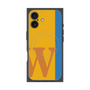 プレミアムスクエアケース with MagSafe［ オリジナル - initial color line - W orange ］