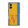 プレミアムスクエアケース with MagSafe［ オリジナル - initial color line - W orange ］