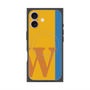 プレミアムスクエアケース with MagSafe［ オリジナル - initial color line - W orange ］