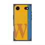 プレミアムスクエアケース with MagSafe［ オリジナル - initial color line - W orange ］