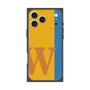 プレミアムスクエアケース with MagSafe［ オリジナル - initial color line - W orange ］