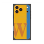 プレミアムスクエアケース with MagSafe［ オリジナル - initial color line - W orange ］