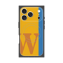 プレミアムスクエアケース with MagSafe［ オリジナル - initial color line - W orange ］