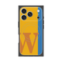 プレミアムスクエアケース with MagSafe［ オリジナル - initial color line - W orange ］
