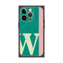 プレミアムスクエアケース with MagSafe［ オリジナル - initial color line - W green ］