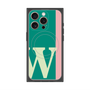 プレミアムスクエアケース with MagSafe［ オリジナル - initial color line - W green ］