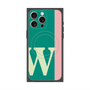 プレミアムスクエアケース with MagSafe［ オリジナル - initial color line - W green ］