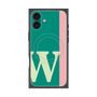 プレミアムスクエアケース with MagSafe［ オリジナル - initial color line - W green ］