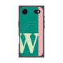 プレミアムスクエアケース with MagSafe［ オリジナル - initial color line - W green ］