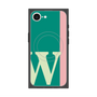 プレミアムスクエアケース with MagSafe［ オリジナル - initial color line - W green ］