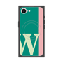 プレミアムスクエアケース with MagSafe［ オリジナル - initial color line - W green ］
