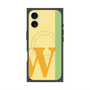 プレミアムスクエアケース with MagSafe［ オリジナル - initial color line - W yellow ］