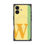 プレミアムスクエアケース with MagSafe［ オリジナル - initial color line - W yellow ］