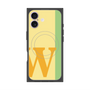 プレミアムスクエアケース with MagSafe［ オリジナル - initial color line - W yellow ］
