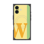 プレミアムスクエアケース with MagSafe［ オリジナル - initial color line - W yellow ］