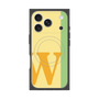 プレミアムスクエアケース with MagSafe［ オリジナル - initial color line - W yellow ］