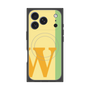 プレミアムスクエアケース with MagSafe［ オリジナル - initial color line - W yellow ］