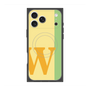 プレミアムスクエアケース with MagSafe［ オリジナル - initial color line - W yellow ］