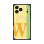 プレミアムスクエアケース with MagSafe［ オリジナル - initial color line - W yellow ］
