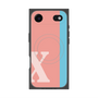 プレミアムスクエアケース with MagSafe［ オリジナル - initial color line - X pink ］