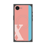 プレミアムスクエアケース with MagSafe［ オリジナル - initial color line - X pink ］