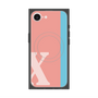 プレミアムスクエアケース with MagSafe［ オリジナル - initial color line - X pink ］