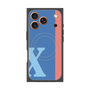 プレミアムスクエアケース with MagSafe［ オリジナル - initial color line - X blue ］