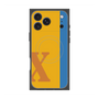 プレミアムスクエアケース with MagSafe［ オリジナル - initial color line - X orange ］