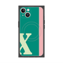 プレミアムスクエアケース with MagSafe［ オリジナル - initial color line - X green ］