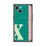 プレミアムスクエアケース with MagSafe［ オリジナル - initial color line - X green ］