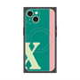 プレミアムスクエアケース with MagSafe［ オリジナル - initial color line - X green ］