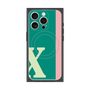 プレミアムスクエアケース with MagSafe［ オリジナル - initial color line - X green ］