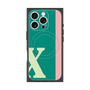 プレミアムスクエアケース with MagSafe［ オリジナル - initial color line - X green ］