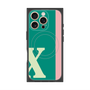 プレミアムスクエアケース with MagSafe［ オリジナル - initial color line - X green ］