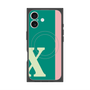 プレミアムスクエアケース with MagSafe［ オリジナル - initial color line - X green ］