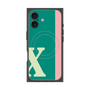 プレミアムスクエアケース with MagSafe［ オリジナル - initial color line - X green ］