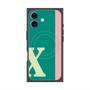 プレミアムスクエアケース with MagSafe［ オリジナル - initial color line - X green ］