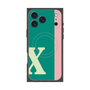 プレミアムスクエアケース with MagSafe［ オリジナル - initial color line - X green ］