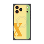 プレミアムスクエアケース with MagSafe［ オリジナル - initial color line - X yellow ］