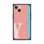 プレミアムスクエアケース with MagSafe［ オリジナル - initial color line - Y pink ］