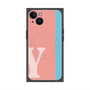 プレミアムスクエアケース with MagSafe［ オリジナル - initial color line - Y pink ］