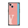 プレミアムスクエアケース with MagSafe［ オリジナル - initial color line - Y pink ］