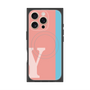 プレミアムスクエアケース with MagSafe［ オリジナル - initial color line - Y pink ］