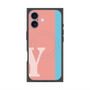 プレミアムスクエアケース with MagSafe［ オリジナル - initial color line - Y pink ］