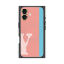 プレミアムスクエアケース with MagSafe［ オリジナル - initial color line - Y pink ］