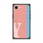 プレミアムスクエアケース with MagSafe［ オリジナル - initial color line - Y pink ］
